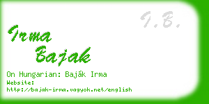 irma bajak business card
